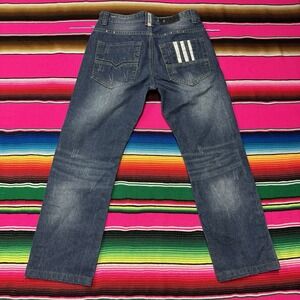 Diesel x adidas Jeans Men 29 (Fit 28x27) 3 Stripe Hit‎ Whiskered Distressed Y2K